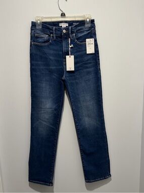 Good American Always Fits Good Legs Straight Jeans Size 6-12 Indigo Wash